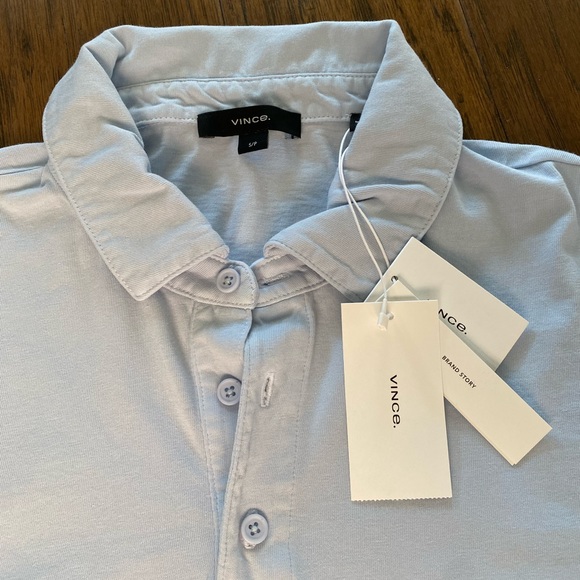 Vince Garment Dye Short-Sleeve Polo Shirt - Picture 2 of 6